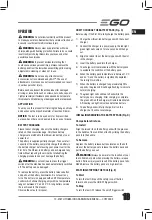 Предварительный просмотр 20 страницы EGO CHT2000E Original Instructions Manual