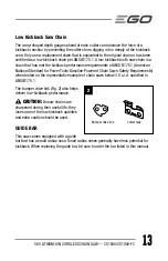 Предварительный просмотр 13 страницы EGO CS1804 Operator'S Manual