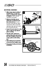 Preview for 14 page of EGO CS1804 Operator'S Manual