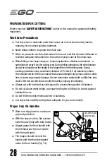 Предварительный просмотр 28 страницы EGO CS1804 Operator'S Manual