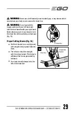 Предварительный просмотр 29 страницы EGO CS1804 Operator'S Manual