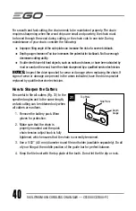 Preview for 40 page of EGO CS1804 Operator'S Manual