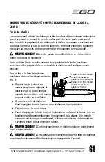 Preview for 61 page of EGO CS1804 Operator'S Manual