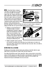 Preview for 89 page of EGO CS1804 Operator'S Manual