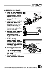 Preview for 115 page of EGO CS1804 Operator'S Manual