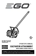 Предварительный просмотр 1 страницы EGO CTA9500 Operator'S Manual