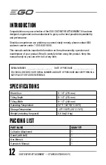 Предварительный просмотр 12 страницы EGO CTA9500 Operator'S Manual
