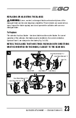 Preview for 23 page of EGO CTA9500 Operator'S Manual