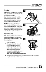 Предварительный просмотр 25 страницы EGO CTA9500 Operator'S Manual
