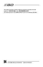 Предварительный просмотр 94 страницы EGO CTA9500 Operator'S Manual