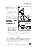 Preview for 49 page of EGO ED0800 Operator'S Manual