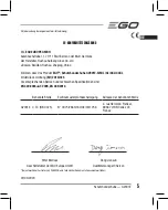 Предварительный просмотр 5 страницы EGO GV001E Operator'S Manual