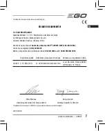 Предварительный просмотр 7 страницы EGO GV001E Operator'S Manual