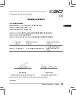 Предварительный просмотр 13 страницы EGO GV001E Operator'S Manual