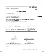 Предварительный просмотр 15 страницы EGO GV001E Operator'S Manual