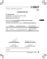 Предварительный просмотр 19 страницы EGO GV001E Operator'S Manual