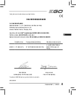 Preview for 21 page of EGO GV001E Operator'S Manual