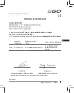 Предварительный просмотр 27 страницы EGO GV001E Operator'S Manual