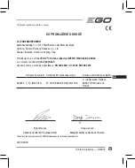 Preview for 29 page of EGO GV001E Operator'S Manual