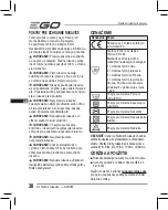 Предварительный просмотр 30 страницы EGO GV001E Operator'S Manual