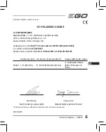 Preview for 31 page of EGO GV001E Operator'S Manual