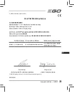Preview for 39 page of EGO GV001E Operator'S Manual