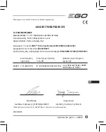Предварительный просмотр 43 страницы EGO GV001E Operator'S Manual