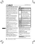 Предварительный просмотр 44 страницы EGO GV001E Operator'S Manual