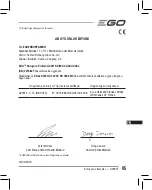 Preview for 45 page of EGO GV001E Operator'S Manual