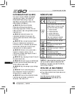 Предварительный просмотр 46 страницы EGO GV001E Operator'S Manual