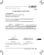 Предварительный просмотр 51 страницы EGO GV001E Operator'S Manual
