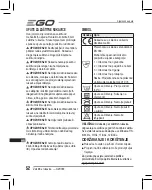 Предварительный просмотр 52 страницы EGO GV001E Operator'S Manual