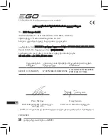 Предварительный просмотр 56 страницы EGO GV001E Operator'S Manual
