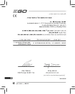 Предварительный просмотр 62 страницы EGO GV001E Operator'S Manual