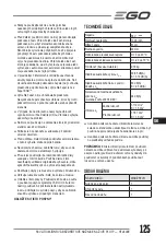 Предварительный просмотр 125 страницы EGO HT2401E Operator'S Manual