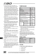 Предварительный просмотр 182 страницы EGO HT2401E Operator'S Manual