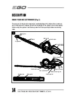 Предварительный просмотр 14 страницы EGO HT2410 Operator'S Manual