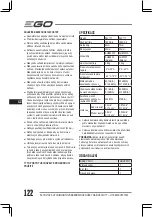 Предварительный просмотр 122 страницы EGO HTX7500 Operator'S Manual