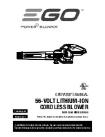 EGO LB5800 Operator'S Manual preview