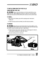 Preview for 17 page of EGO LB5800 Operator'S Manual