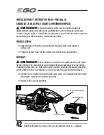 Предварительный просмотр 42 страницы EGO LB5800 Operator'S Manual