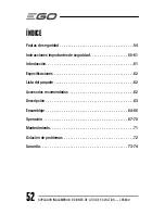 Preview for 52 page of EGO LB5800 Operator'S Manual