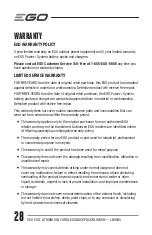 Предварительный просмотр 28 страницы EGO LB6000 Manual