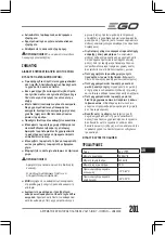 Предварительный просмотр 203 страницы EGO LB6002E Operator'S Manual