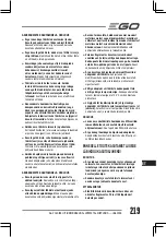 Предварительный просмотр 221 страницы EGO LB6002E Operator'S Manual