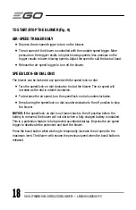 Preview for 18 page of EGO LB6500 Operator'S Manual