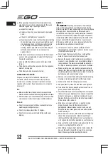 Предварительный просмотр 12 страницы EGO LM1700E-SP Original Instructions Manual