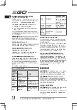 Предварительный просмотр 16 страницы EGO LM1700E-SP Original Instructions Manual