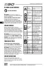 Preview for 122 page of EGO LM1903E-SP Operator'S Manual