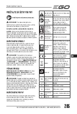 Preview for 205 page of EGO LM1903E-SP Operator'S Manual